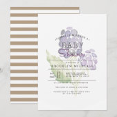 BlackBerry Duo | Fruitig Waterverf Baby shower Kaart (Voorkant / Achterkant)