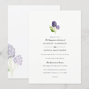 Blackberry Duo   Watercolor Verloving Feest Kaart