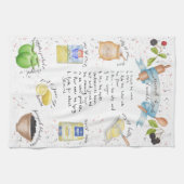 Blackberry en Apple Crumble Illustre Recipe Theedoek (Horizontaal)