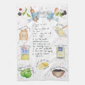 Blackberry en Apple Crumble Illustre Recipe Theedoek (Verticaal)