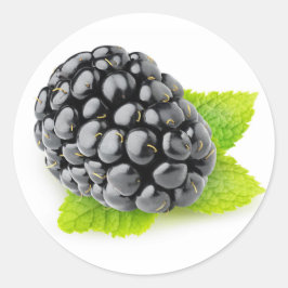 Blackberry en munt ronde sticker