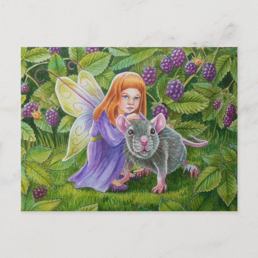 Blackberry Fairy en Pet Mouse Briefkaart (Voorkant)