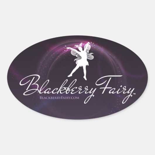 BlackBerry Fairy Ovale Logo Sticker (Voorkant)