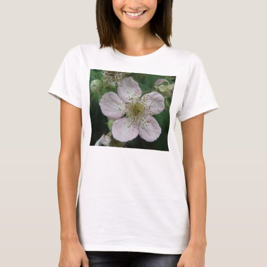 Blackberry Flower Macro Damt Shirt (Voorkant)