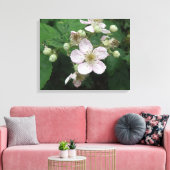 Blackberry Flowers Canvas afdrukken (Insitu (Woonkamer))