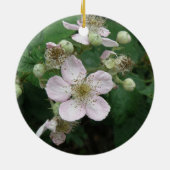Blackberry Flowers Ornaments Keramisch Ornament (Achterkant)