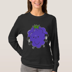Blackberry, fruit kostuum training bodybuilding le t-shirt