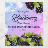 Blackberry Fruit Wijn Etiket (Enkel label)