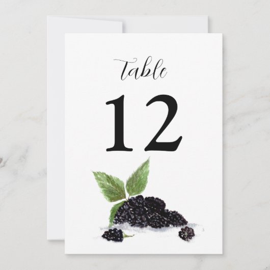 Blackberry Fruits Summer Rustic Wedding Kaart (Voorkant)