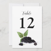 Blackberry Fruits Summer Rustic Wedding Kaart (Achterkant)