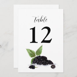 Blackberry Fruits Summer Rustic Wedding Kaart