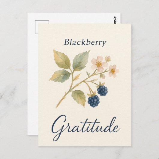 Blackberry — Gratitude Postcard Briefkaart (Voorkant / Achterkant)