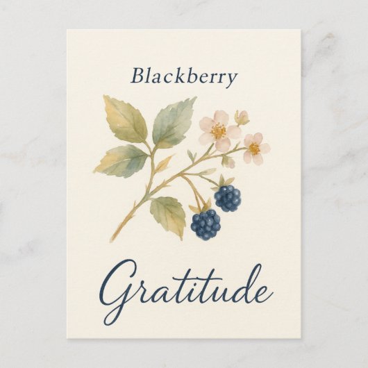 Blackberry — Gratitude Postcard Briefkaart (Voorkant)