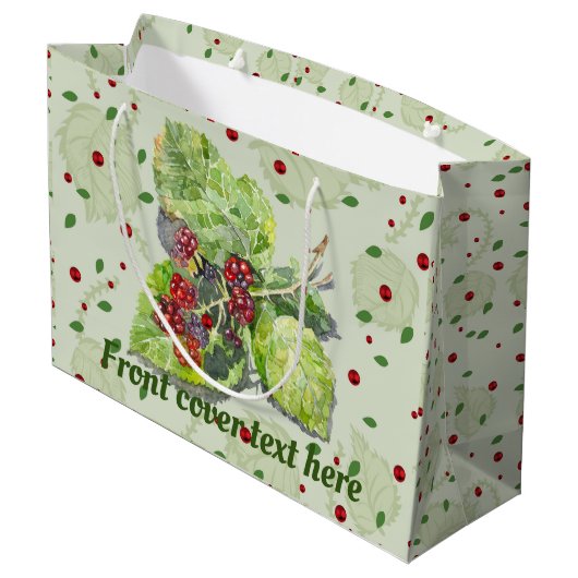 BlackBerry groen en rood Groot Cadeauzakje (Achterkant Gekanteld)