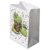 BlackBerry groen en rood Medium Cadeauzakje (Achterkant Gekanteld)