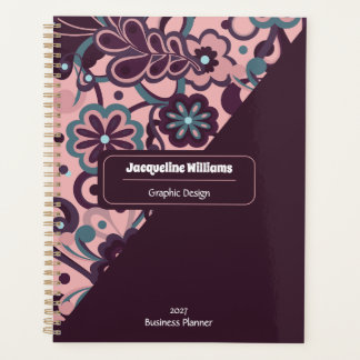 Blackberry Groovy Psychedelic 60s 70s Floral  Planner