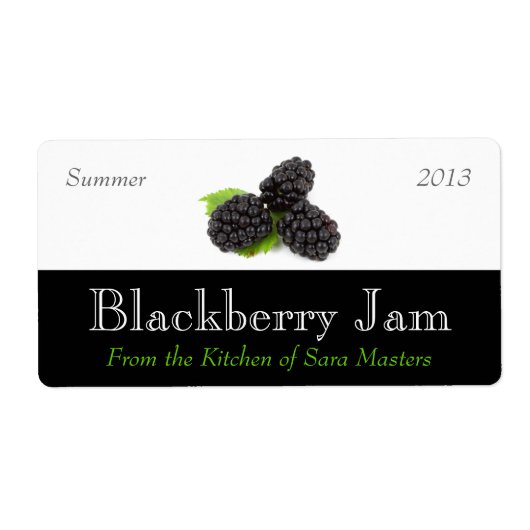 BlackBerry Jam Canning Labels (Voorkant)