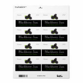 BlackBerry Jam Canning Labels (Full Sheet)