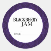 Blackberry Jam Canning Lid Labels (Voorkant)
