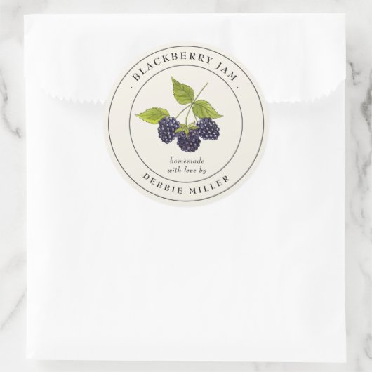  Blackberry jam conservenpot Label (Tas)