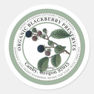Blackberry Jam  Illustratie Blackberry Ronde Sticker