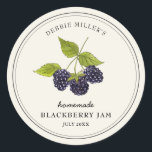 BlackBerry Jam Jar Canning Label<br><div class="desc">Elegante gepersonaliseerde handgeschilderde waterverf  stijl Blackberry's,  Jam jar label. Gebruik voor je zelfgemaakte jam of iets wat je kiest. Het is een geweldig cadeau. Vul uw gegevens in op het etiket en geniet.</div>