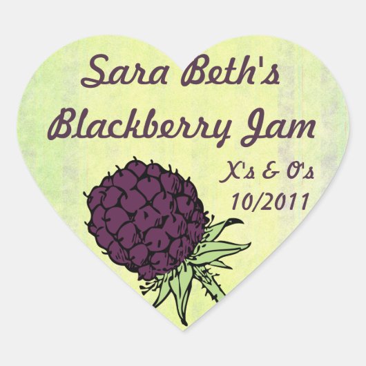 BlackBerry Jam Jar Label (Aanpassen) (Voorkant)