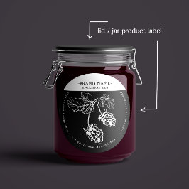 Blackberry Jam Jar Label Packaging Design