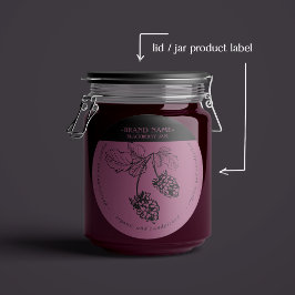 Blackberry Jam Jar Label Packaging Design