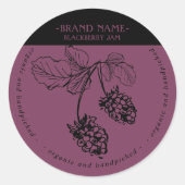 Blackberry Jam Jar Label Packaging Design (Voorkant)