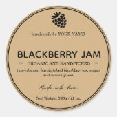 Blackberry Jam Jar Label Packaging Design (Voorkant)