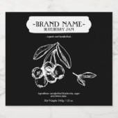 Blackberry Jam Jar Label Packaging Design Sparkling Wijnetiket (Enkel label)