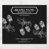 Blackberry Jam Jar Label Packaging Design Sparkling Wijnetiket (Enkel label)