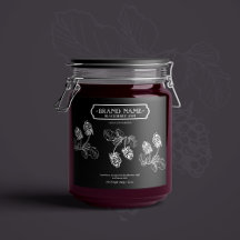 Blackberry Jam Jar Label Packaging Design