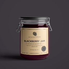 Blackberry Jam Jar Label Packaging Design Sparkling Wijnetiket