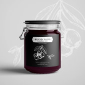 Blackberry Jam Jar Label Packaging Design Sparkling Wijnetiket