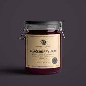 Blackberry Jam Jar Label Packaging Design Sparkling Wijnetiket
