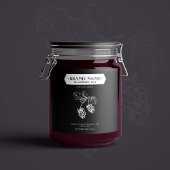 Blackberry Jam Jar Label Packaging Design Sparkling Wijnetiket