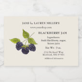 Blackberry Jam Label met ingrediëntenlijst Voedselcontainer Etiket (Enkel label)