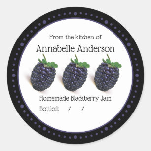 BlackBerry Jam Label Modern Minimalistisch Persona