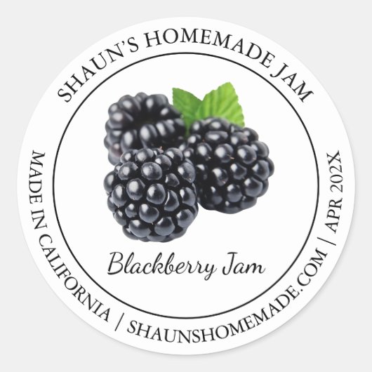 Blackberry Jam Modern label (Voorkant)