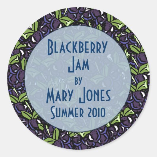 Blackberry Jam of Blackberry behoudt label (Voorkant)