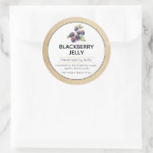 BlackBerry Jam of Jelly Canning Jar Label (Tas)