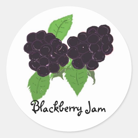 Blackberry Jam Ronde Sticker (Voorkant)