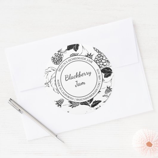 Blackberry Jam Sketch Modern label (Envelop)