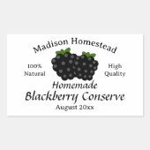 Blackberry Jelly Conserve Jam Jar sticker sjabloon (Voorkant)