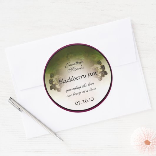 BlackBerry Label1 Ronde Sticker (Envelop)