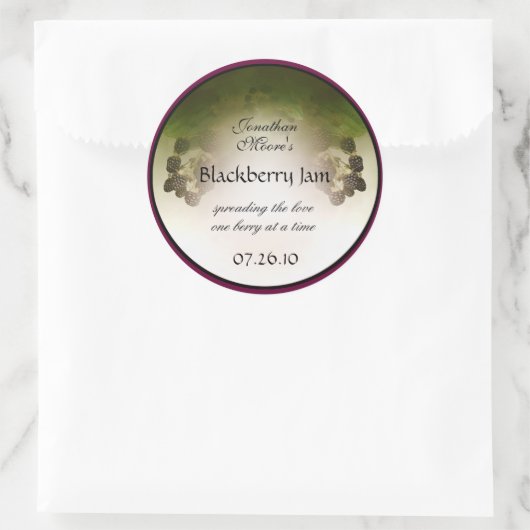 BlackBerry Label1 Ronde Sticker (Tas)