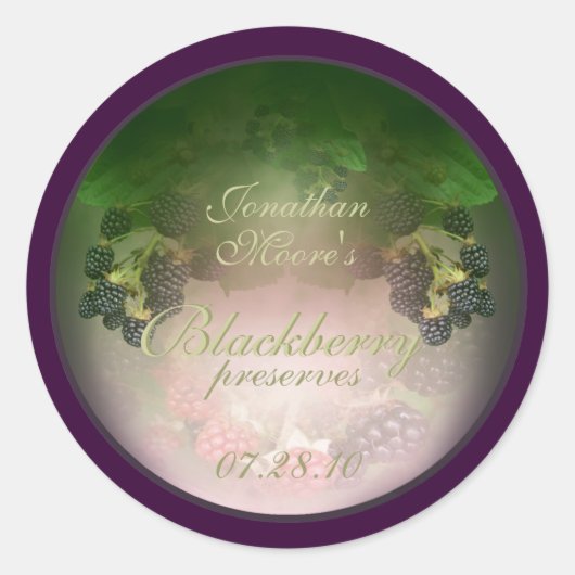 Blackberry-label 3 ronde sticker (Voorkant)