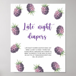 Blackberry - Late nacht luiers spel Poster